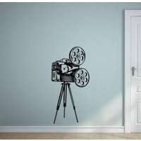 Kamera Wandtattoos Vinyl Aufkleber Filmkamera Theater Schild Hollywood Wand Dekor Kino Geschenk Film Kunst Peel & Stick Poster 1378 von Kellywallstickers