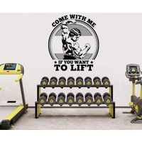 Komm Mit Mir, Wenn Du Wandtattoal Arnold Schwarzenegger Zitat Gym Schild Vinyl Aufkleber Geschenk Fitness Wanddekoration Workout Wall Art 1503 von Kellywallstickers