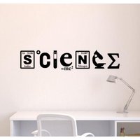 Science Wandtattoa Vinyl Sticker Klassenzimmer Aufkleber Zeichen Lehrer Wissenschaftler Geschenk Schule Wanddekoration Stem Wandkunst Peel & Stick von Kellywallstickers