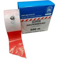 KELMAPLAST Absperrband 100 m-Rolle rot/weiß geblockt aus mind. 80% Regranulat Blauer Engel von Kelmaplast