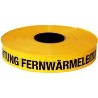 KELMAPLAST Trassen-Warnband 250 m Achtung Fernwärmeleitung gelb von Kelmaplast
