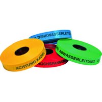 KELMAPLAST Trassen-Warnband 250 m Achtung Trinkwasser blau von Kelmaplast