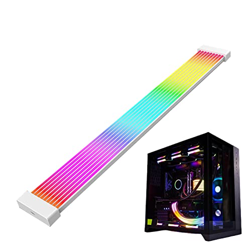 ARGB Strip - Netzteil Sleeved Cable,24 Pin/3x8-pin ATX RGB Cable, Colorful PSU Connector Adapter Computer Accessories Keloc von Keloc