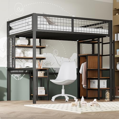 Kelodan Hochbett 140x200 Sicherheitsleiter Kinderbett Eisenrahmen Kleiderschrank Computertisch Schwarz Kelodan Hochbett 140x200 Sicherheitsleiter Kinderbett Eisenrahmen Kleiderschrank Computertisch Schwarz von Kelodan