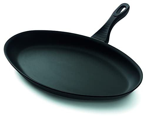 Kelomat, 3532-349, Fischpfanne, Kelomat Plus-Qualitäts-Antihaftbeschichtung, Schwarz, oval, Durchmesser 41 x 28 cm, schwarz, von außen Emaillebeschichtung von Kelomat