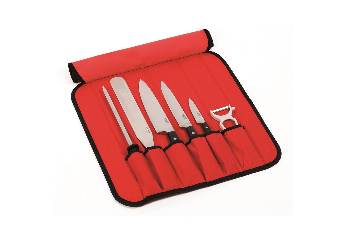 Kelomat Messer-Set Messertasche 6-teilig befüllt (Set, 6-tlg., 1 Messertasche mit 6 Küchenmesser), Messerset von Kelomat