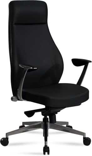 Bürostuhl Ergonomisch Höhenverstellbar mit Wippfunktion & hoher Rückenlehne, Schreibtischstuhl Chefsessel Homeoffice Drehstuhl Kunstleder bis 120kg, Office Chair Gaming Stuhl Computerstuhl Bürosessel von Keltorio
