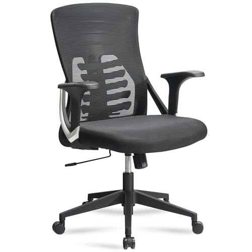 Bürostuhl Ergonomisch Höhenverstellbar mit Lendenstütze, Schreibtischstuhl Homeoffice Atmungsaktiv Mesh, Drehstuhl Computerstuhl Schreibtischsessel Office Chair Netzstuhl Arbeitsstuhl Bürosessel von Keltorio