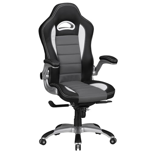 Keltorio Bürostuhl Höhenverstellbar Chefsessel Gaming Stuhl mit Wippmechanik, Schreibtischstuhl Homeoffice Drehstuhl bis 120kg, Office Chair Computerstuhl Kunstleder PC Stuhl Arbeitsstuhl von Keltorio
