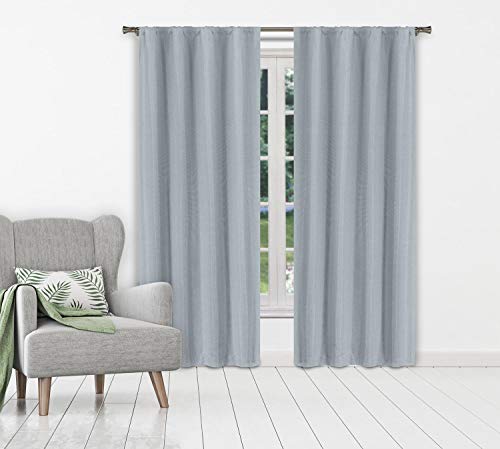 Kelvin Beya Textured Solid Window Curtain, 37x96, Powder Blue von Kelvin