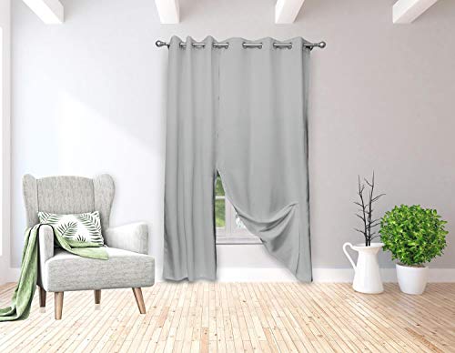 Kelvin Isaac Solid Magnetic Blackout Curtain, 38x84, Silver von Kelvin
