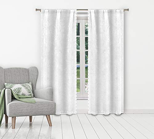 Kelvin Marcy Solid Blackout Curtain, 37x84 (2 Pieces), White von Kelvin