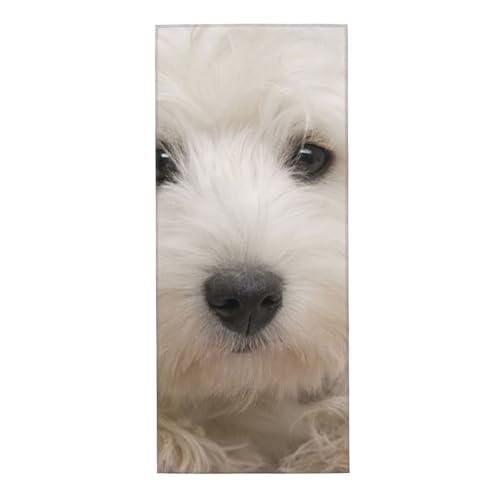 KemEng Süßer Westie-Welpe，Langlebige Hotelhandtücher Reisewaschlappen Gesichtstuch 30 x 70 cm von KemEng