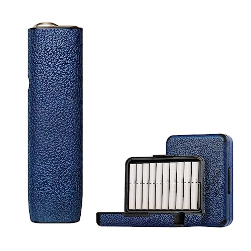 Cover für iQOS Leder Zigarette Hülle+für iqos ( only for iluma one ) PU Leder cover Schutzhülle Heets und Zubehör, tasche Zigarettenschachtel Travelling Schutzbeutel (blau) von Keminsung