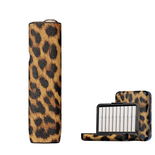 Hülle für iqos Zigarette case+für iqos ( only For iluma one ) cover Leder Schutzhülle Heets und Zubehör tasche Zigarettenschachtel Schutzbeutel (Light leopard print) von Keminsung