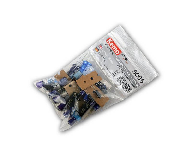 Kemo Kabelverbinder-Sortiment Sortiment Elektrolytkondensatoren ca. 50 Stk Kemo Kabelverbinder-Sortiment Sortiment Elektrolytkondensatoren ca. 50 Stk von Kemo
