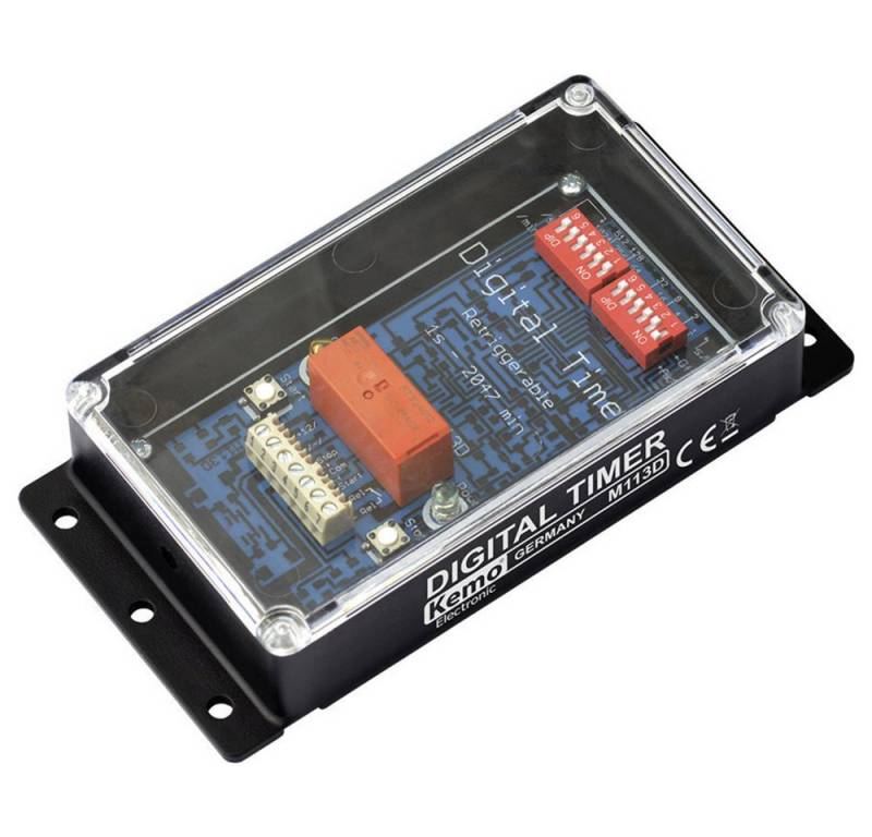 Kemo Relais-Modul Kemo M113D Zeitschalter digital Fertiggerät 12 V/DC von Kemo