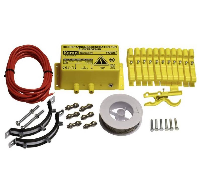 Kemo Weidenzaun Weidezaun oder Marder-, Waschbär-Abwehr Elektrozaun Set FG025Set von Kemo