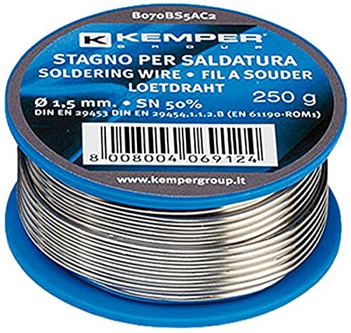 K KEMPER GROUP, L070BS5AC2 Zinndraht 50%, Durchmesser 1,5, 250 g von K KEMPER GROUP