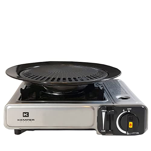 KEMPER - Grill 2-in-1 Piezo-Gaskocher 2200 W + Grillplatte Camping KEMPER - Grill 2-in-1 Piezo-Gaskocher 2200 W + Grillplatte Camping von Kemper