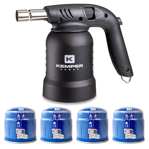 Profi Gas-Lötlampe Einsatz 360° Piezo-Zündung + 4 Gaseinsätze Durchbruch BLACK EDITION KEMPER Profi Gas-Lötlampe Einsatz 360° Piezo-Zündung + 4 Gaseinsätze Durchbruch BLACK EDITION KEMPER von Kemper