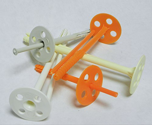 100x Dämmstoffdübel Tellerdübel WDVS Thermodübel PVC Dübel 10x180 von Kemplast