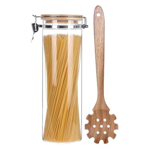 Ken's Kitchen Spaghetti Aufbewahrung Luftdicht Pasta Vorratsbehälter Glasbehälter Müsli Glas Aufbewahrung Vorratsdosen Glas mit Deckel von Ken's Kitchen