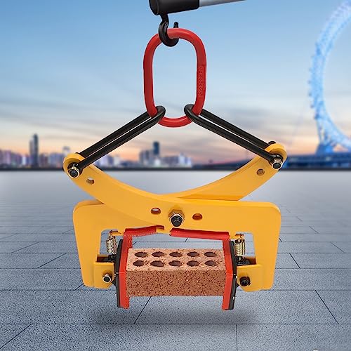Bordsteinzange Versetzzange Randsteinheber Steinheber Bordsteinrampe Steinträger Hebezange Steinzange Heber Bordsteinträger Steingreifer Verstellbare Öffnung 6-24cm 325kg Gelb von KenSyuInt