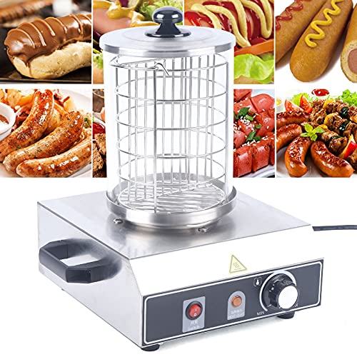 Edelstahl Profi Gastro Hot Dog Maker Gerät Erhitzer Profi Gastro Hot Dog Maker Edelstahl Hot Dog Maschine zum erhitzen von Würsten und aufwärmen von Hot Dog Brötchen Edelstahl Ausführung von KenSyuInt