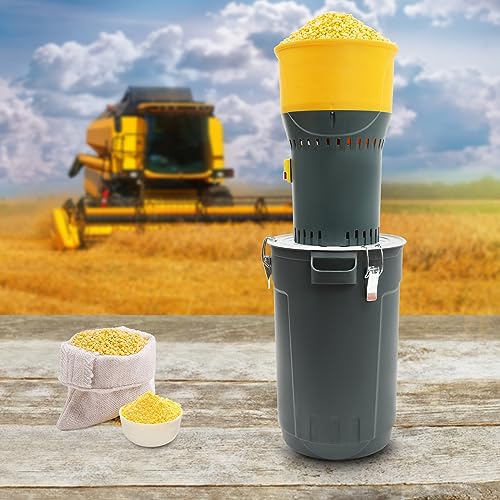 Elektrische Getreidemühle Futtermittel Mühle Futtermühle Mehl Mühle Schrotmühle Zerkleinerer mit 5 Siebe, 25L Eimer, Getreide Mühle Maschine für Weizen, Gerste, Mais, Hafer von KenSyuInt