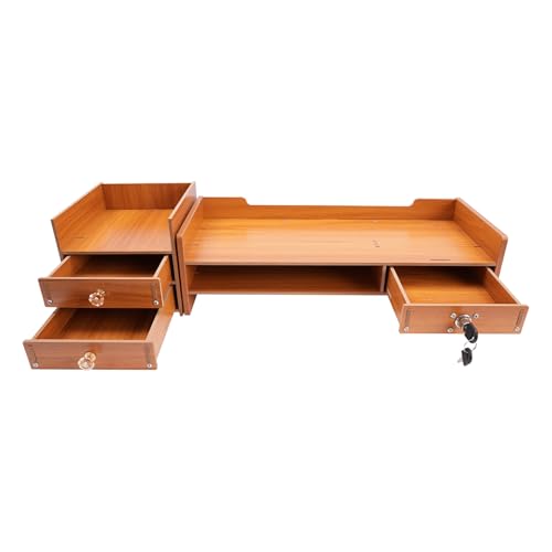KenSyuInt Holz Monitorständer Computermonitorständer Computergestell mit Schubladen Schreibtischaufsatz Bildschirmständer Notebookständer Monitorerhöhung Monitor Halter Organizer KenSyuInt Holz Monitorständer Computermonitorständer Computergestell mit Schubladen Schreibtischaufsatz Bildschirmständer Notebookständer Monitorerhöhung Monitor Halter Organizer von KenSyuInt