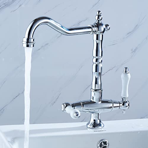 Küchenarmatur Trinkwasserhahn WasserhahnKüche Spültischarmatur für Osmoseanlagen Wasserhahn Spüle Armatur Küchenarmatur Trinkwasserhahn Messing Küche Wasserhahn für Trinkwasserhahn mit 2 Hebel von KenSyuInt