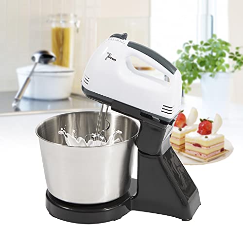 Küchenmaschine Knetmaschine Rührmaschine Teig Edelstahl Teigmaschine Handmixer Kuchen Schneebesen Rührgerät Stabmixer Mixer Schüssel 100W 7 Geschwindigkeiten Mini-Ei-Sahne Rührer von KenSyuInt