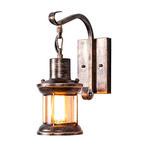 Retro Wand Lampe Industriell Rustikale Wandleuchter Flur Strahler Wohn Schlaf Zimmer Leuchte Korridor Dekorieren Licht Glas Wandlampe für Restaurant Home Kaffee Bar Schlafzimmer (keine Glühbirne) von KenSyuInt