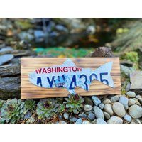 Nummernschild Lachsfarbene Wandkunst Washington State Decor von KendrickHandcrafted