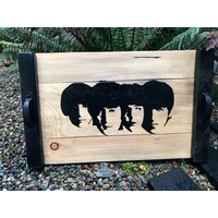 The Beatles Dekotablett Handgefertigtes Tablett Aus Altholz von KendrickHandcrafted