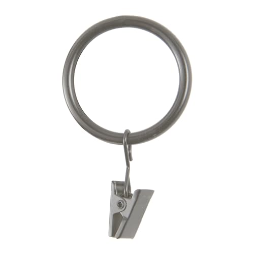 Kenney 2,5 cm Clip-Ring, für 2,5 cm oder 3,8 cm Gardinenstangen, antikes Zinn von Kenney