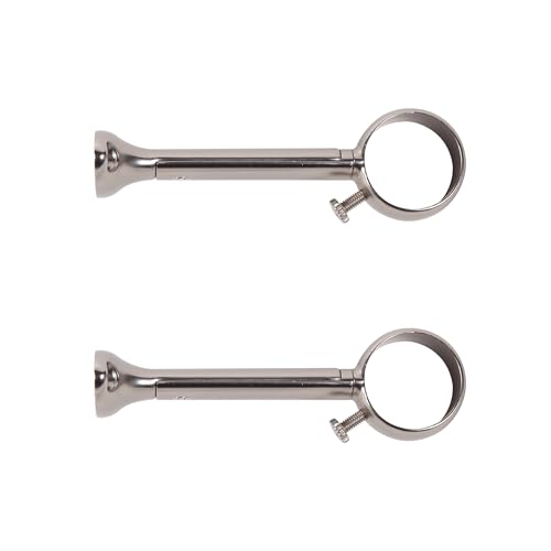Kenney A58721012 Universal Halterung für Decke, Wand oder Ende Montage, Satin Nickel, 2er Pack von Kenney