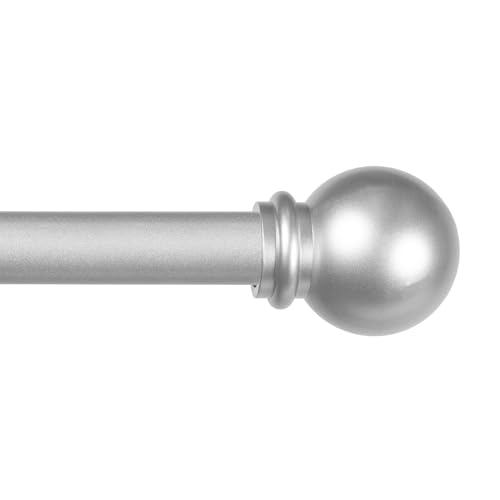 Kenney Chelsea Gardinenstange mit Kugelenden, dekorativ, 76,2–218,4 cm, gebürstetes Nickel von Kenney