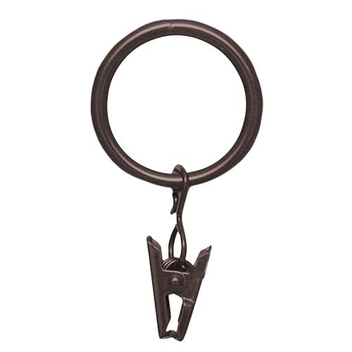 Kenney Clip Rings for 5/8" to 3/4" Diameter Curtain Rods Klemmring, Kohlenstoffstahl, braun, 1 Stück, 14 von Kenney
