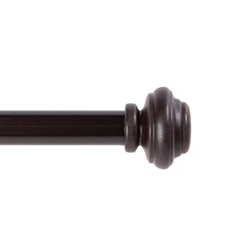 Kenney Lennon Lennon5/8 Standard Dekorative Fenster-Vorhangstange, 71,1–122,9 cm, verwittertes Braun von Kenney