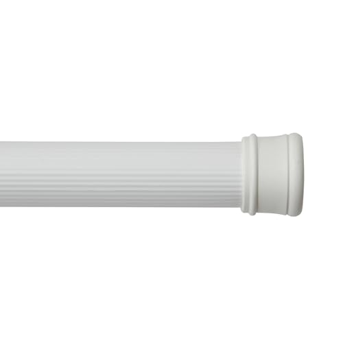 Kenney Twist & Fit, Werkzeug, 91,4–160 cm, Weiß Duschvorhangstange mit Federspannung, Stahl, 36-63" von Kenney