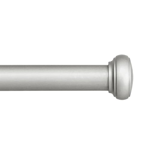 Werpower Kenney 1" Weaver Indoor/Outdoor Rust-Resistant Curtain Rod, 37-72", Brushed Nickel von Kenney