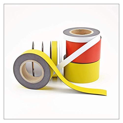 Magnetisches Beschriftungsband als Rollenware - 10 Meter Gelb Rot Grün Blau Weiß 10-100mm Kennzeichnungsbänder Magnetbandrolle Magnetband (Blau, 30 mm Höhe) von Kennzeichnungsbänder