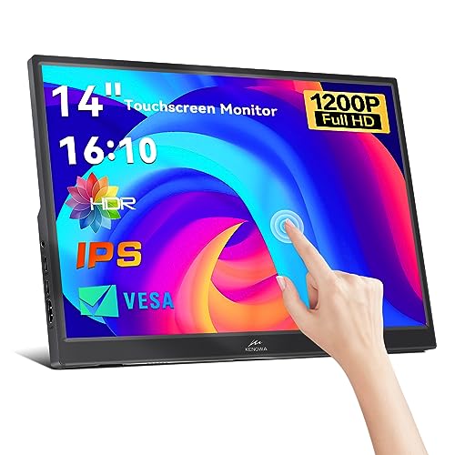 Kenowa Touchscreen Tragbarer Monitor, 14 Zoll Portable Monitor IPS Bildschirm PC 16:10 FHD 1920x1200P Externer Display mit USB-C,HDMI für Laptop/Computer/Mac/Raspberry pi/Xbox/PS3/PS4/Switch Kenowa Touchscreen Tragbarer Monitor, 14 Zoll Portable Monitor IPS Bildschirm PC 16:10 FHD 1920x1200P Externer Display mit USB-C,HDMI für Laptop/Computer/Mac/Raspberry pi/Xbox/PS3/PS4/Switch von Kenowa