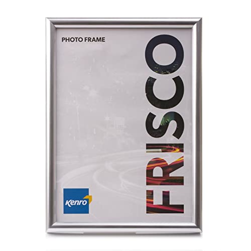 Kenro Frisco-Serie Bilderrahmen Silber, Bilderrahmen 20x30 cm mit Glas, Freistehend oder zur Wandaufhängung – FR2030S von Kenro