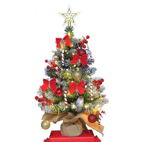 60cm Künstlicher Künstlich, Mini Weihnachtsbaum mit Beleuchtung, DIY Weihnachtsdekorationen Christbaum Künstlich Kleiner LED-Kunstlichttisch für die Weihnachtsdekoration 60cm Künstlicher Künstlich, Mini Weihnachtsbaum mit Beleuchtung, DIY Weihnachtsdekorationen Christbaum Künstlich Kleiner LED-Kunstlichttisch für die Weihnachtsdekoration von Kensbro