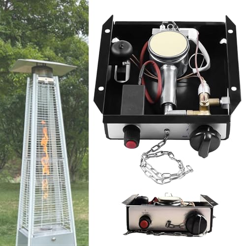 Gas Heizung Kit Ersatz, Ersatz Gasheizungsset Ersatzbrennermodul Propan Gas Glas Rohr Heizung Steuerkasten Ansaugluft Außenheizung Controller Herd Montage Kit ohne Druckminderventil 4 Löcher von Kensbro