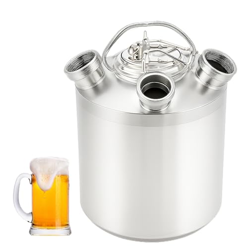 Kensbro 10L Bierreinigungsfass, 3 Kopf ReinigungsbehäLter mit Deckel, Edelstahl Bier Reinigungsfass Geeignet für Fassspeere vom Typ A und S, Reinigungsgerät Bierreinigungsfass für Bierzapfanlage Kensbro 10L Bierreinigungsfass, 3 Kopf ReinigungsbehäLter mit Deckel, Edelstahl Bier Reinigungsfass Geeignet für Fassspeere vom Typ A und S, Reinigungsgerät Bierreinigungsfass für Bierzapfanlage von Kensbro