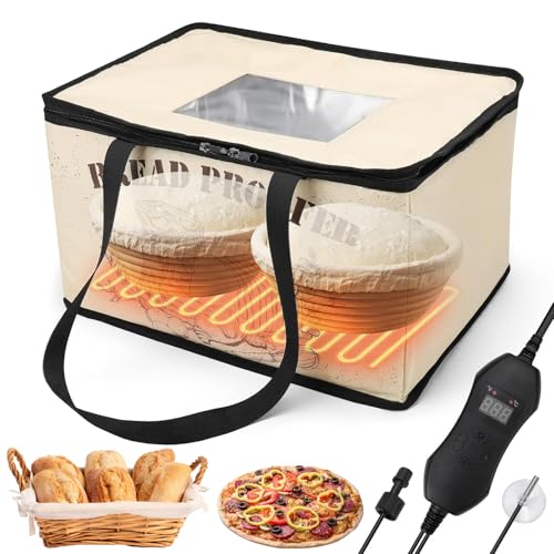 Kensbro Brot Gärbox Sauerteig, 30L Faltbare Teiggärbox Einstellbare Temperatur und Timer, Heizung Bread Gärschrank mit Deckel für Zuhause, Brot, Pizza, Joghurt, Reiswein Kensbro Brot Gärbox Sauerteig, 30L Faltbare Teiggärbox Einstellbare Temperatur und Timer, Heizung Bread Gärschrank mit Deckel für Zuhause, Brot, Pizza, Joghurt, Reiswein von Kensbro